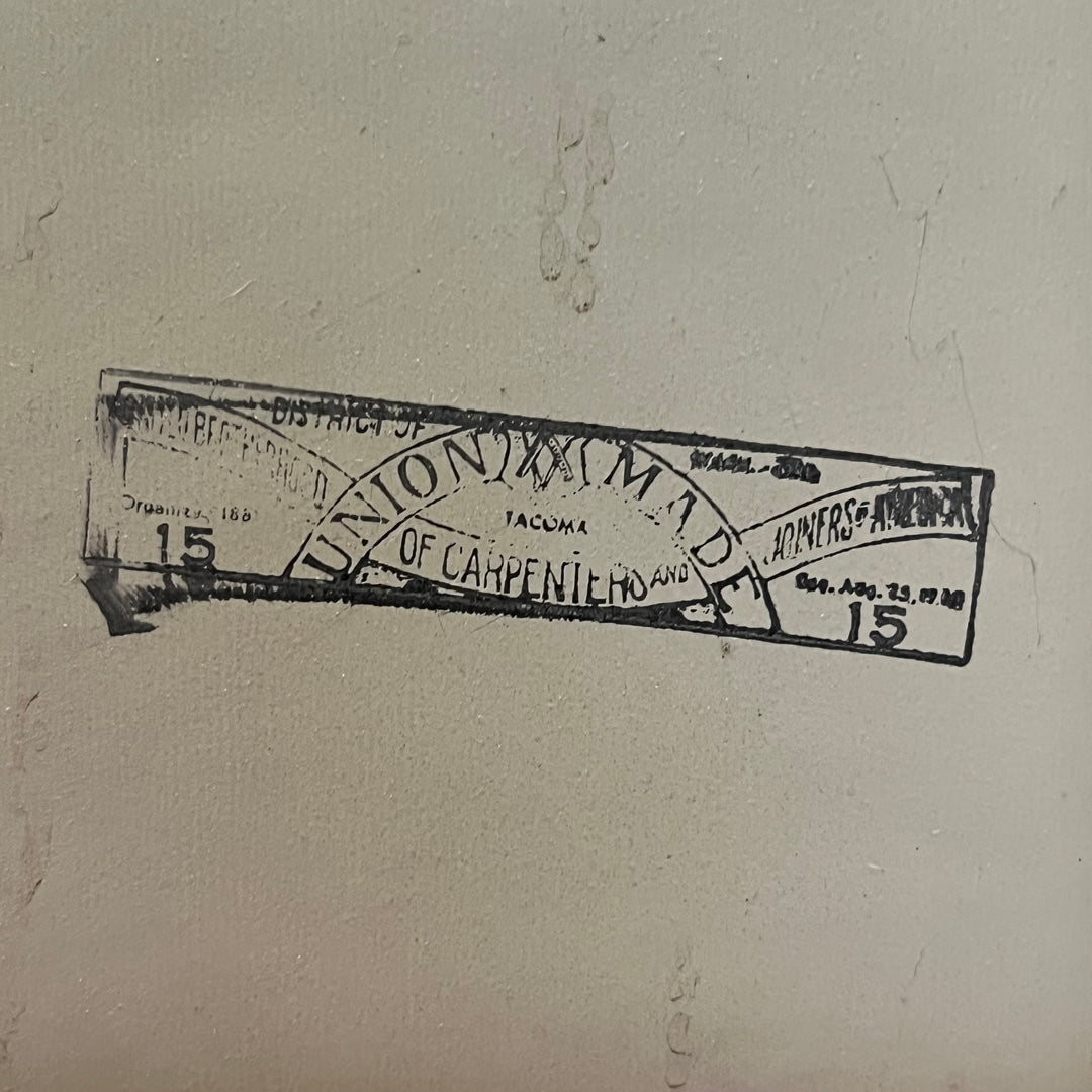 1980s Rolling Wood Flat File w/Laminate Top