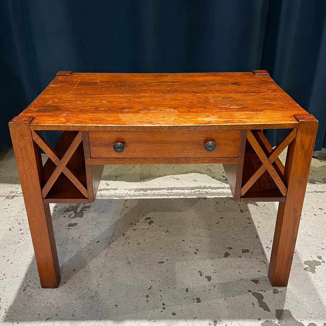 Mission Oak Writing Desk w/Shelves