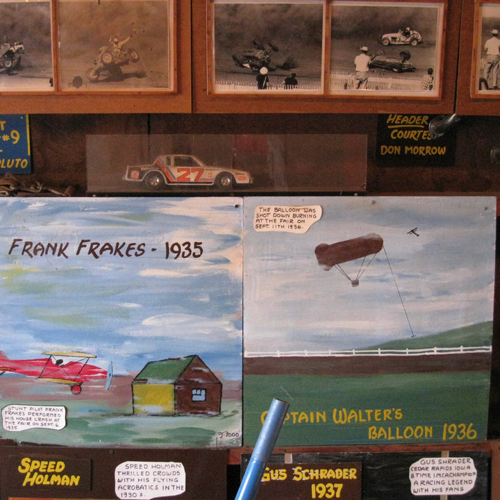 MN State Fair Original Gale Frost Outsider Airship Painting