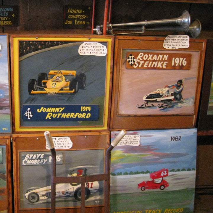 MN State Fair Original Gale Frost Outsider Race Car Painting 1