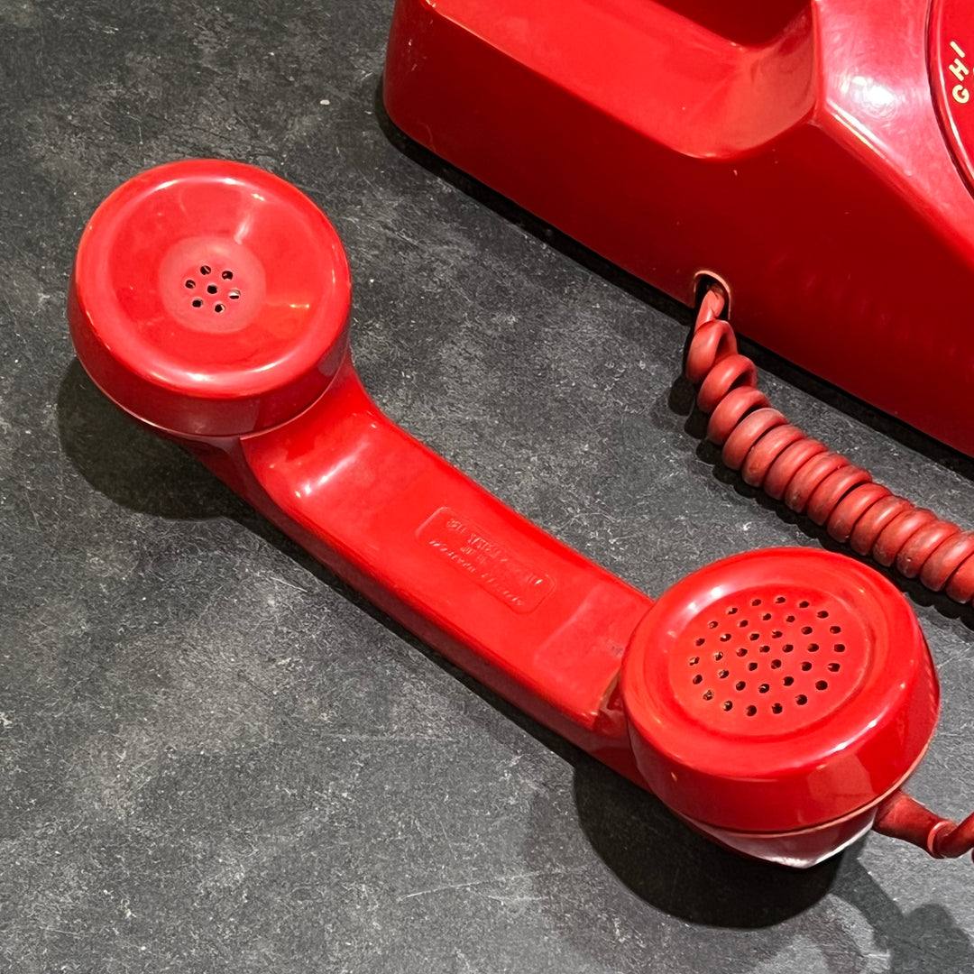 Classic Red Bell Systems Rotary Telephone