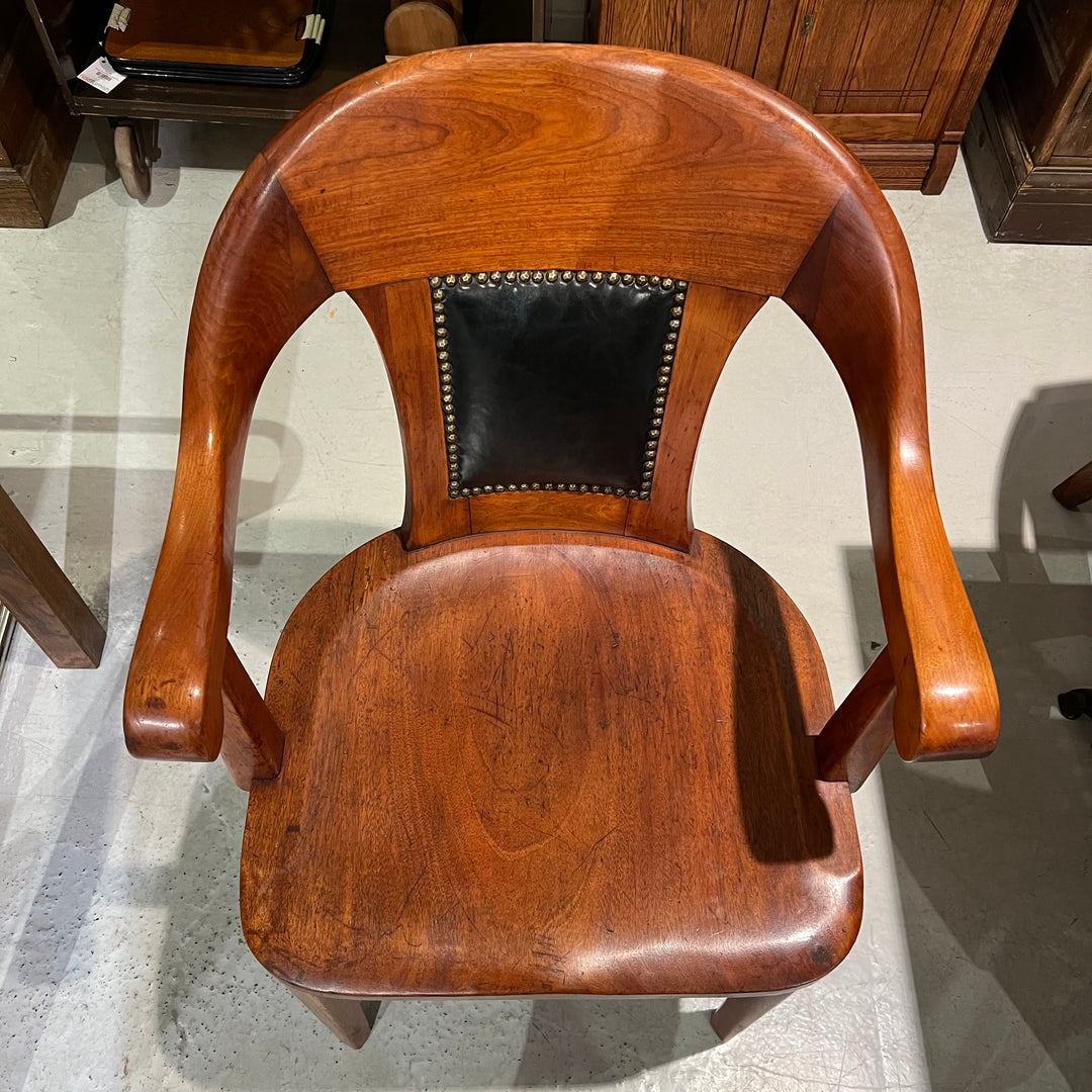 Antique Walnut Banker’s Armchair