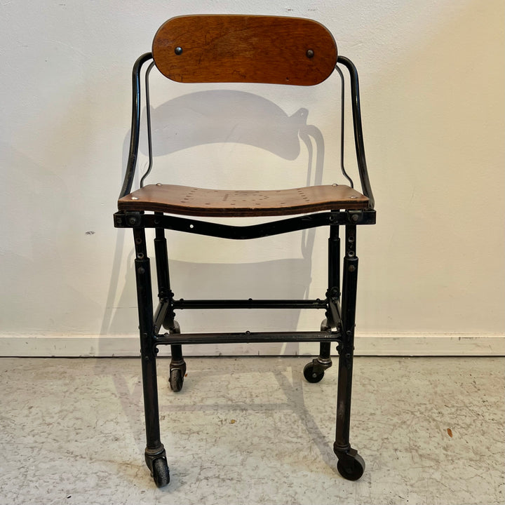 Rare Early DoMore Industrial Metal Work Chair