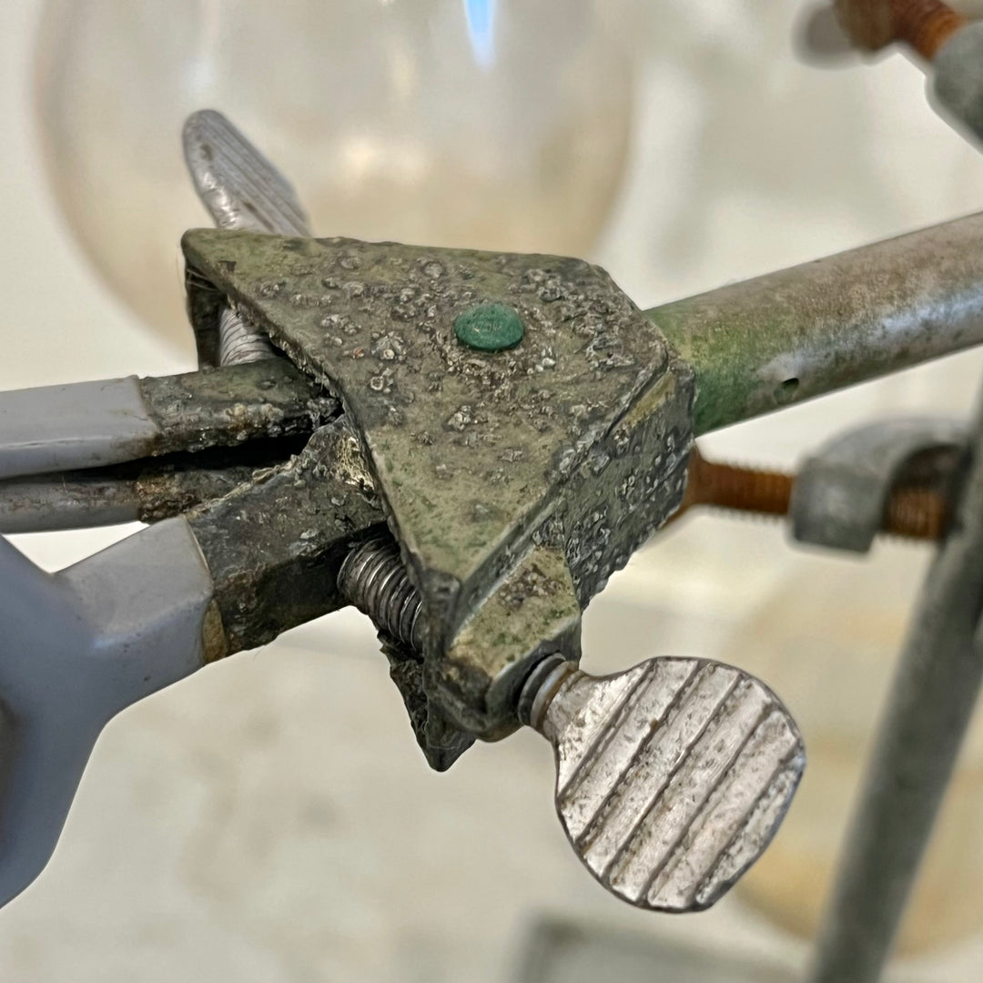 Large Vintage 5-Flask Ring Stand Vase