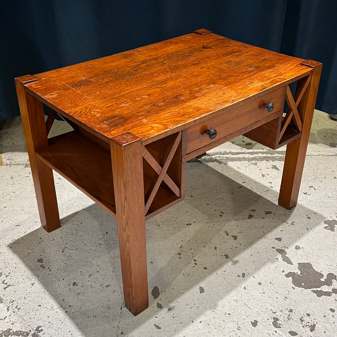 Mission Oak Writing Desk w/Shelves