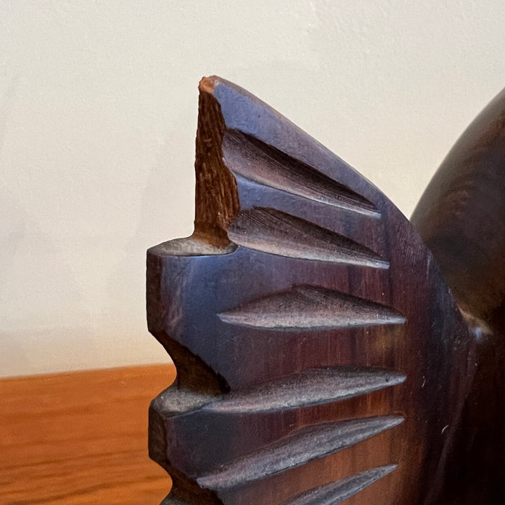 Carved Rosewood Sailfish Sculpture