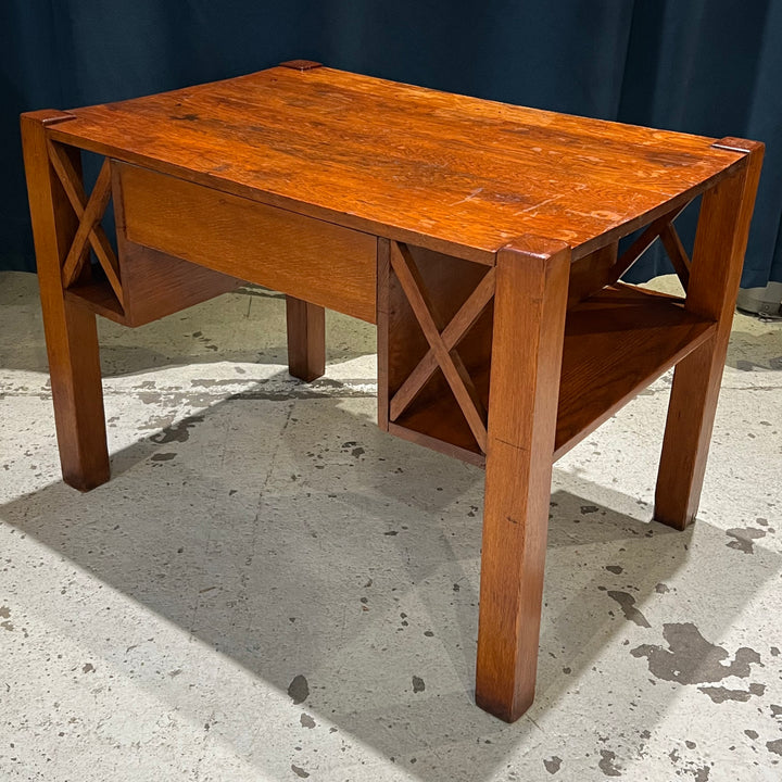 Mission Oak Writing Desk w/Shelves