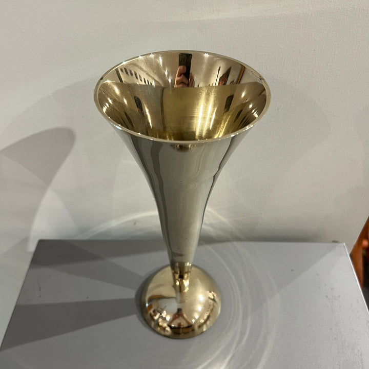 Silver-Plated Mid-Century Fluted Vase