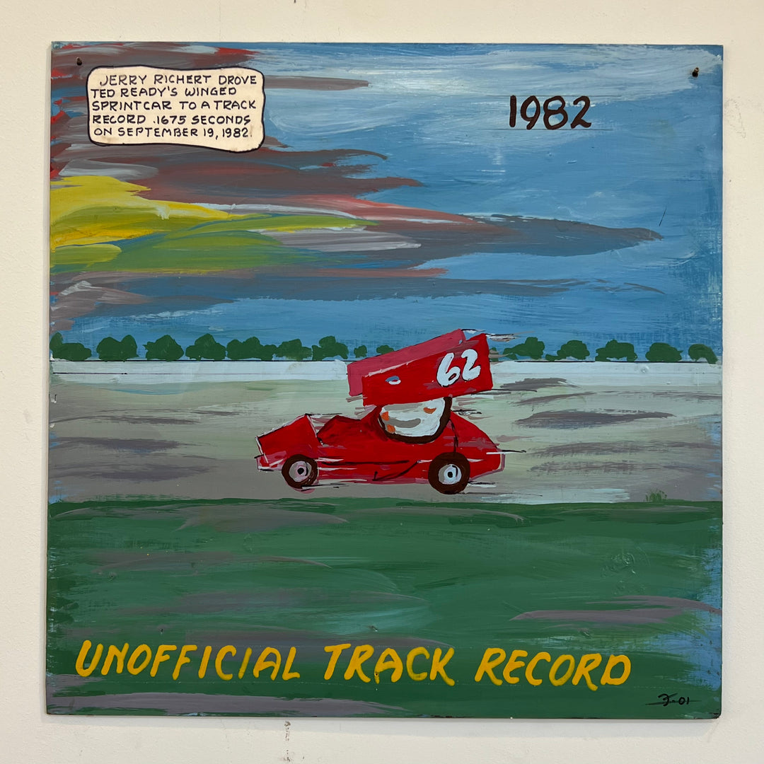 MN State Fair Original Gale Frost Outsider Race Car Painting 1