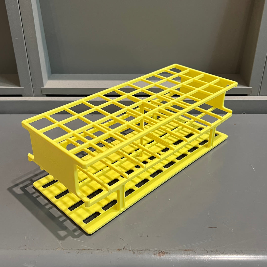 Yellow Nalgene Test Tube Rack/Utensil Holder