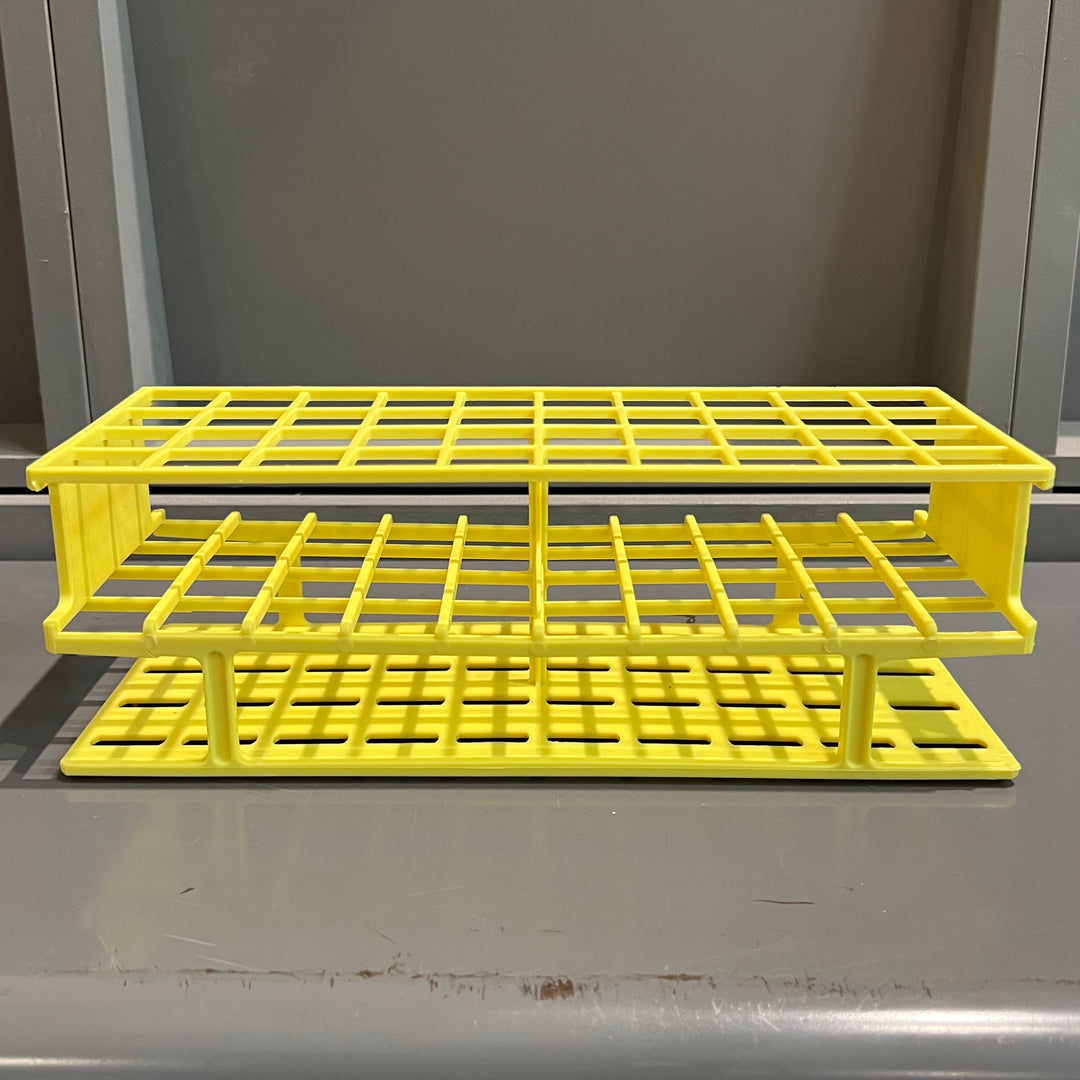 Yellow Nalgene Test Tube Rack/Utensil Holder