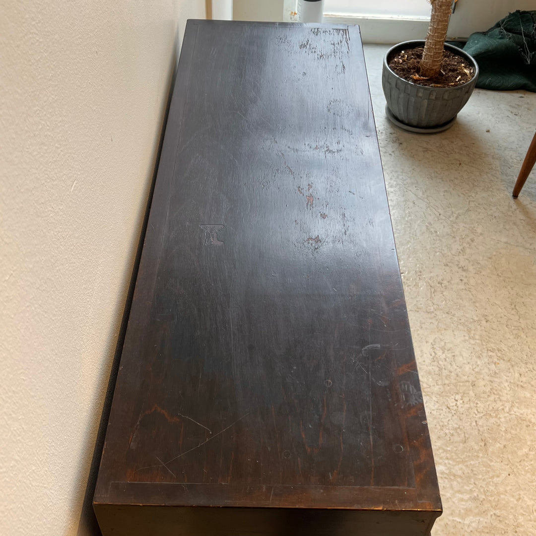 Wood 2-Tier Barrister Bookcase w/Dark Finish