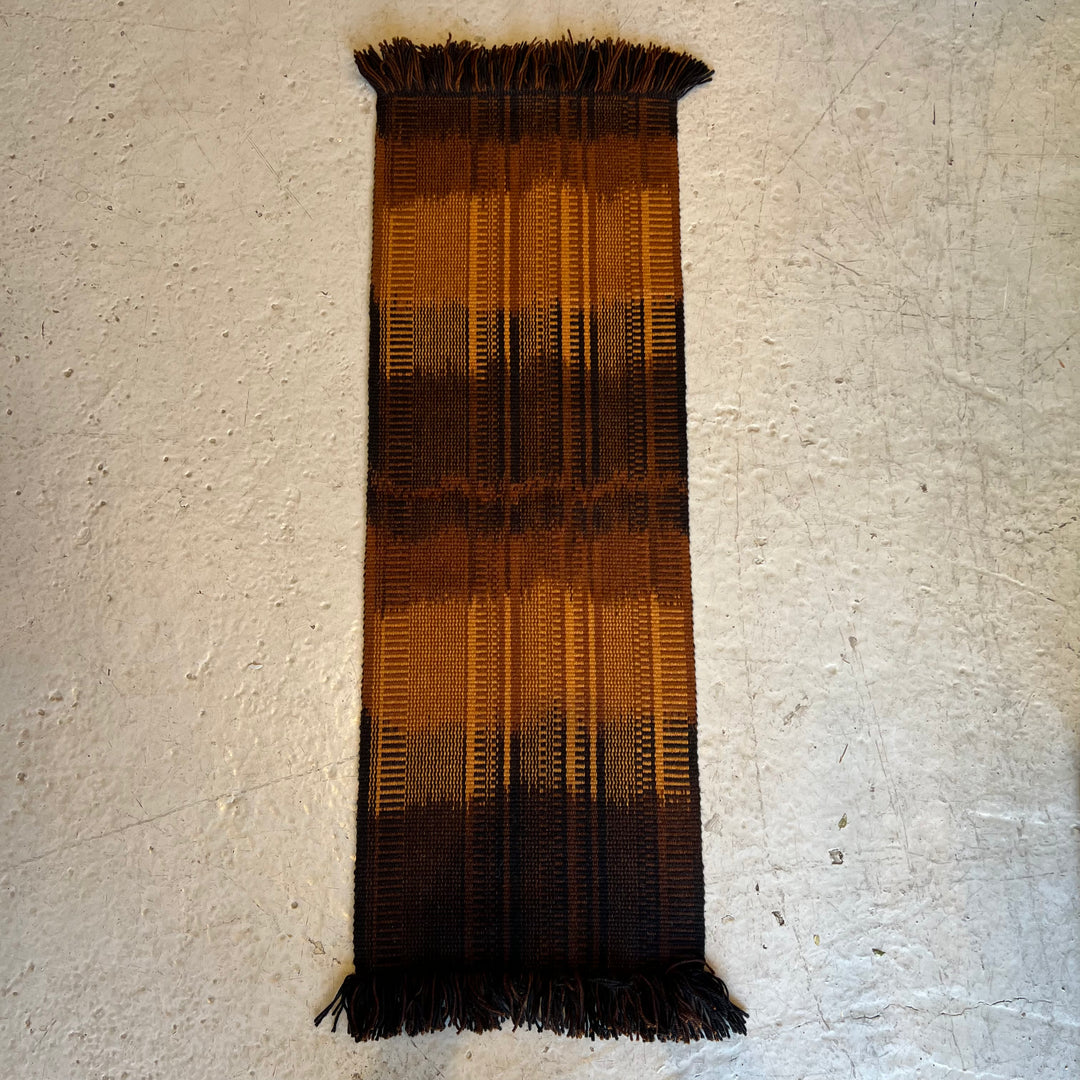 1970s Japanese Hand-woven Wool Textile Runner