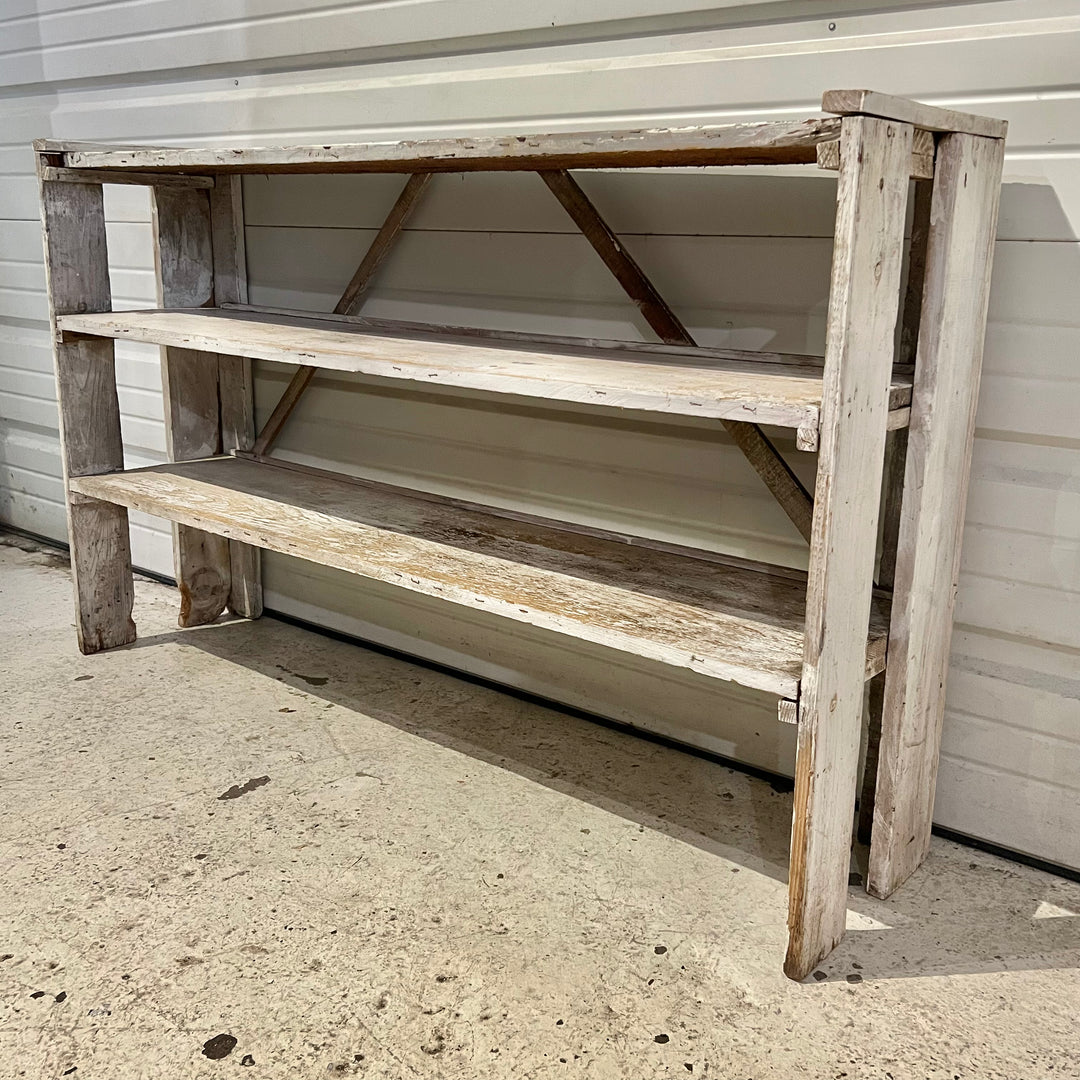 Homemade Primitive Wood Storage Shelves