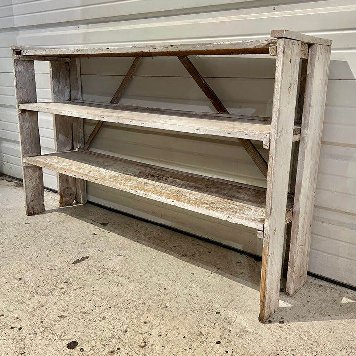 Homemade Primitive Wood Storage Shelves