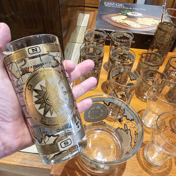 7pc Compass Winds Beverage Set