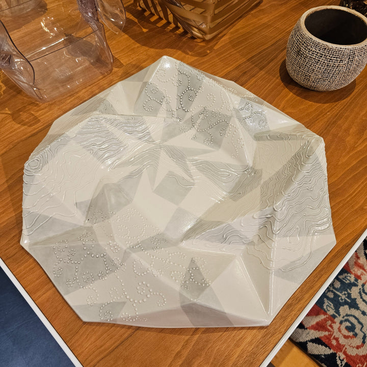 Post Modern Geometric Abstract Centerpiece Bowl