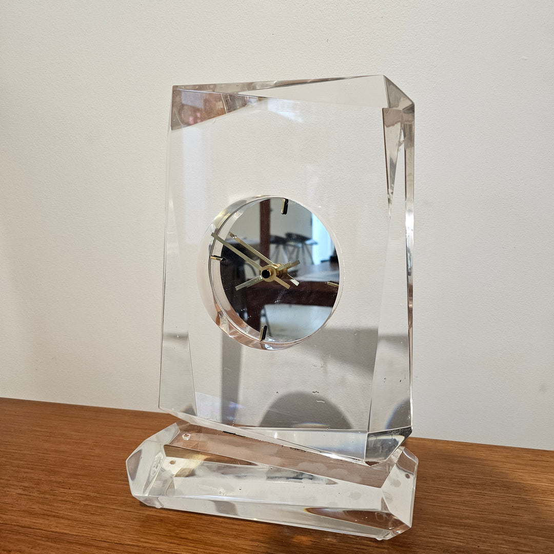Vintage Lucite Table Top Clock