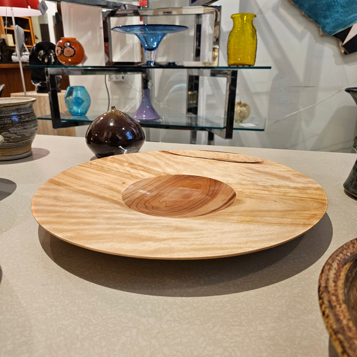Shallow Birch / Cherry Centerpiece Bowl - Signed