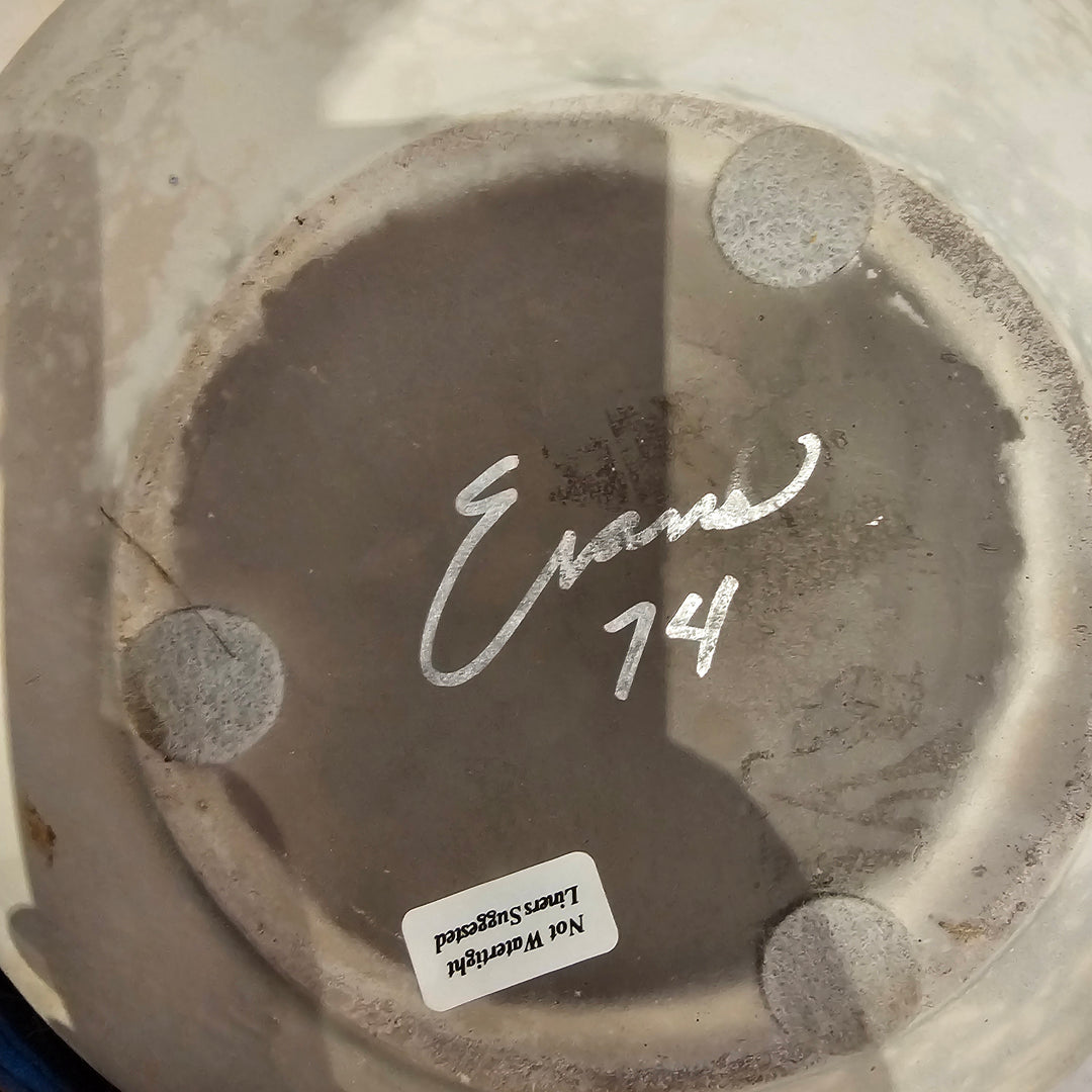 Large Tony Evans Raku Pottery Lidded Urn