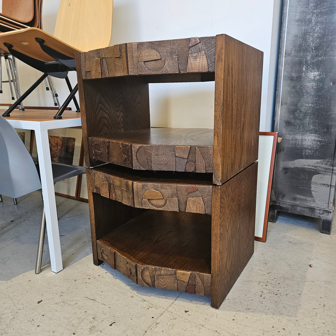 Pair of Lane Brutalist Nightstands